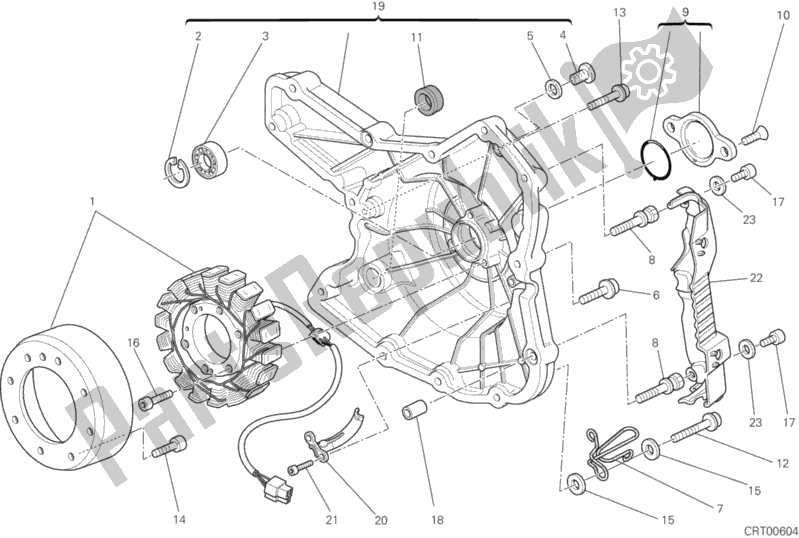 Wszystkie części do Generator Ducati Monster 696 USA 2012